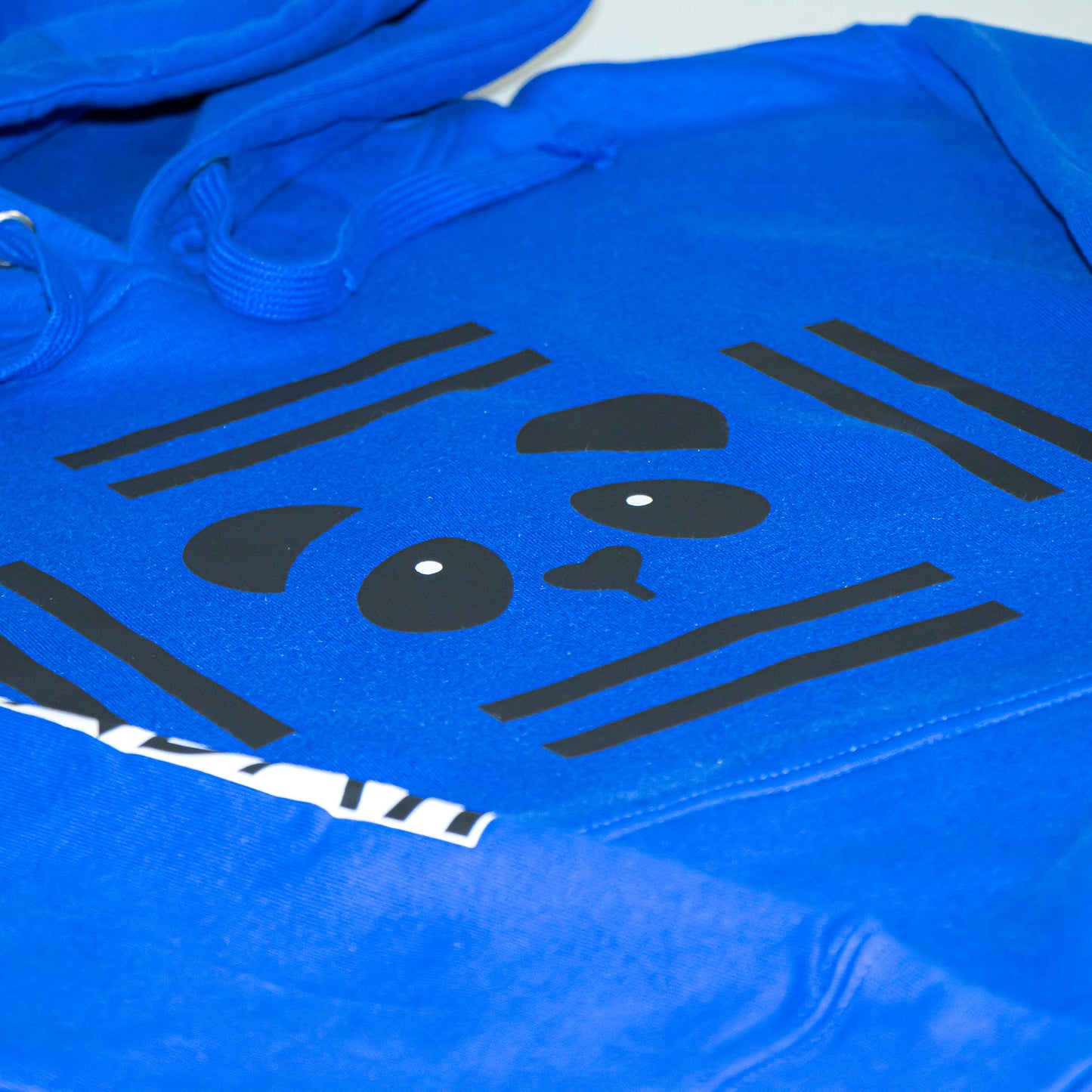 Pullover Team Panda Graphic Hoodie (Royal Blue)