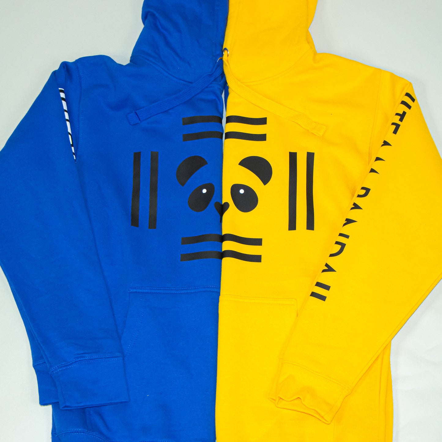 Pullover Team Panda Graphic Hoodie (Royal Blue)