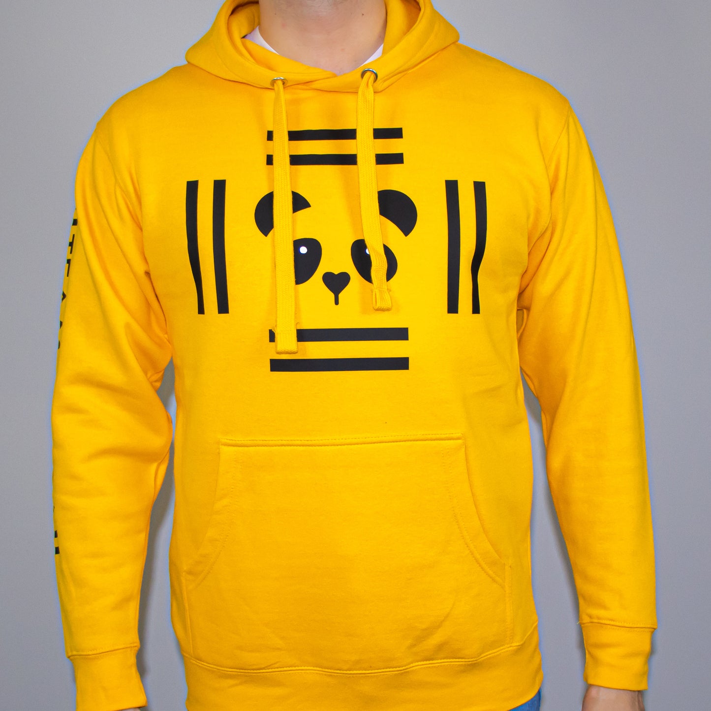 Pullover Team Panda Graphic Hoodie (Sun Yellow)