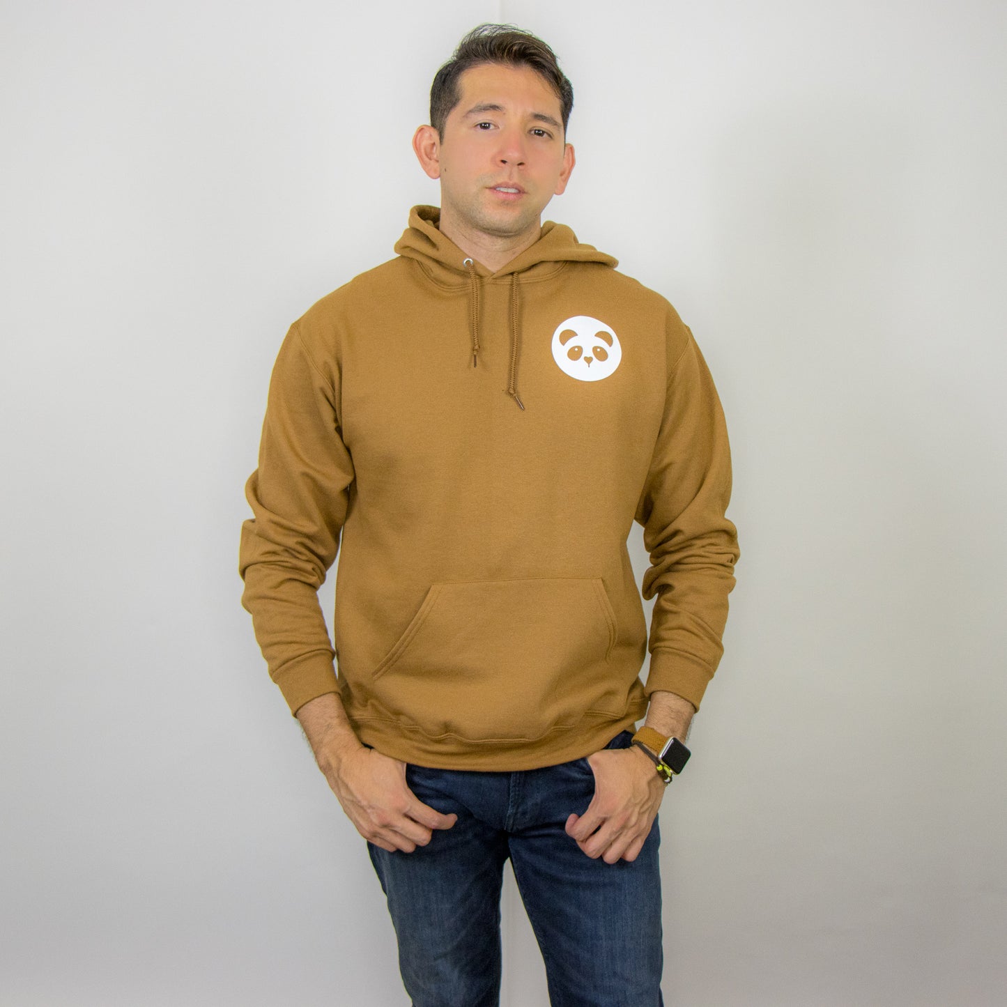 Brown Team Panda Hoodie w/ pocket