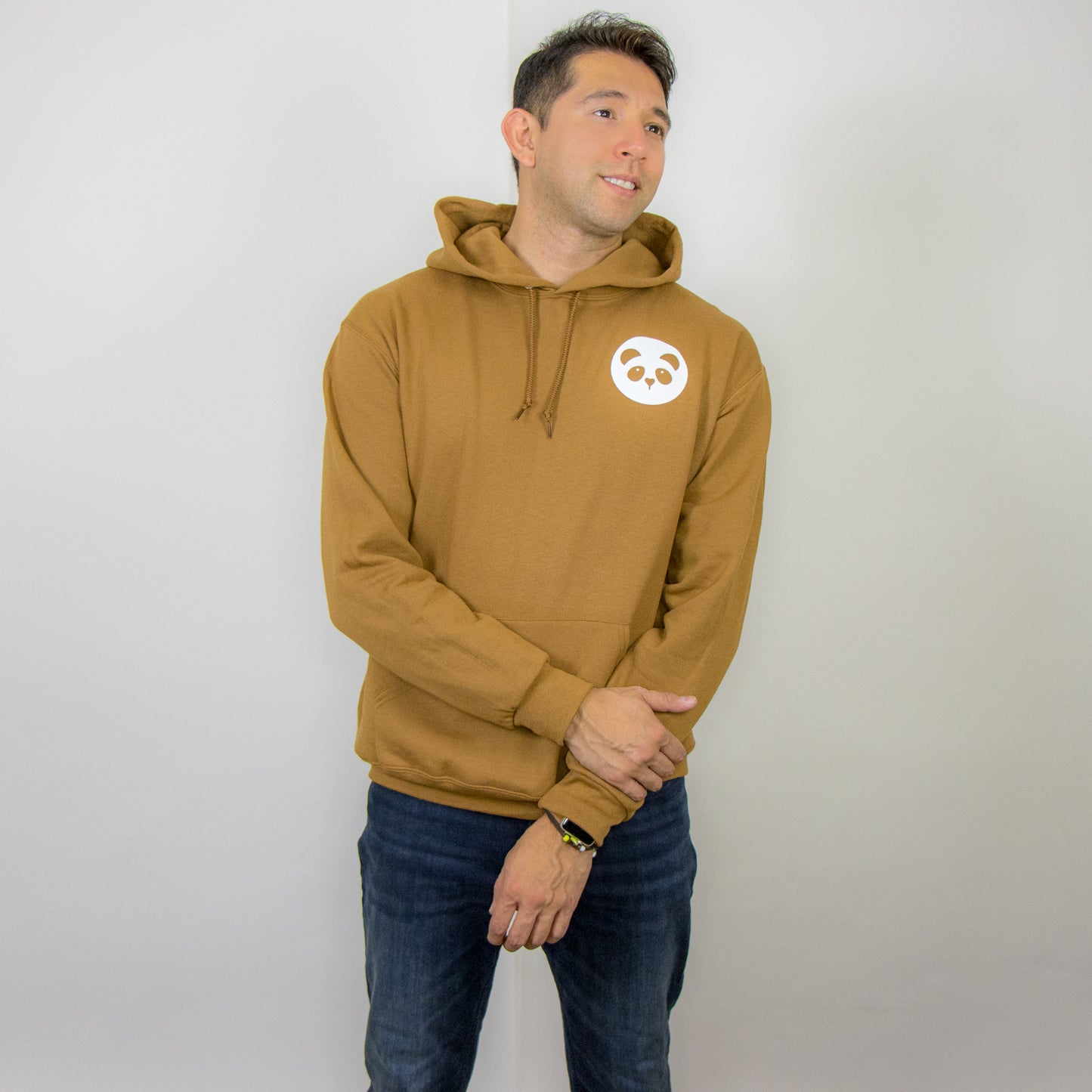 Brown Team Panda Hoodie w/ pocket