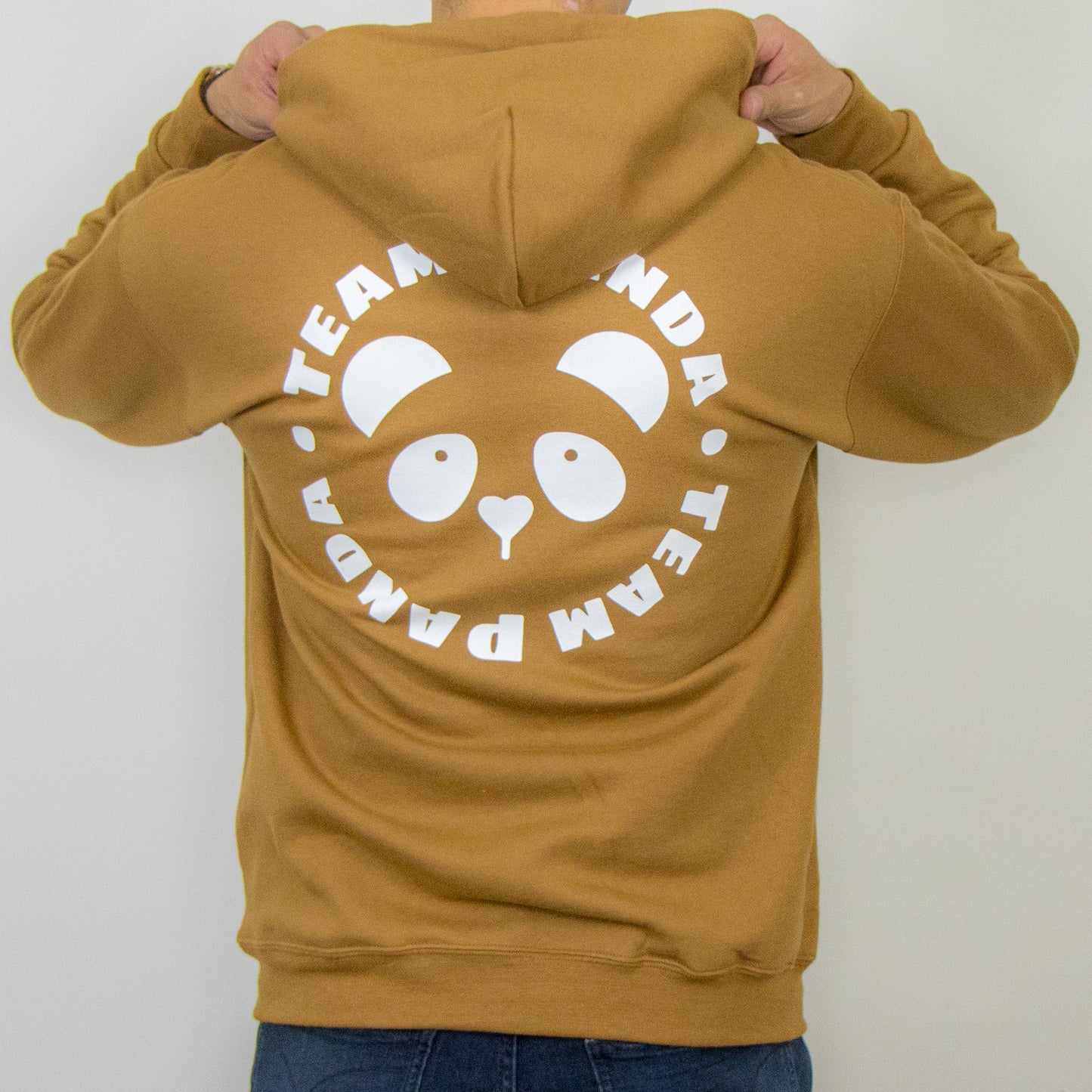 Brown Team Panda Hoodie w/ pocket