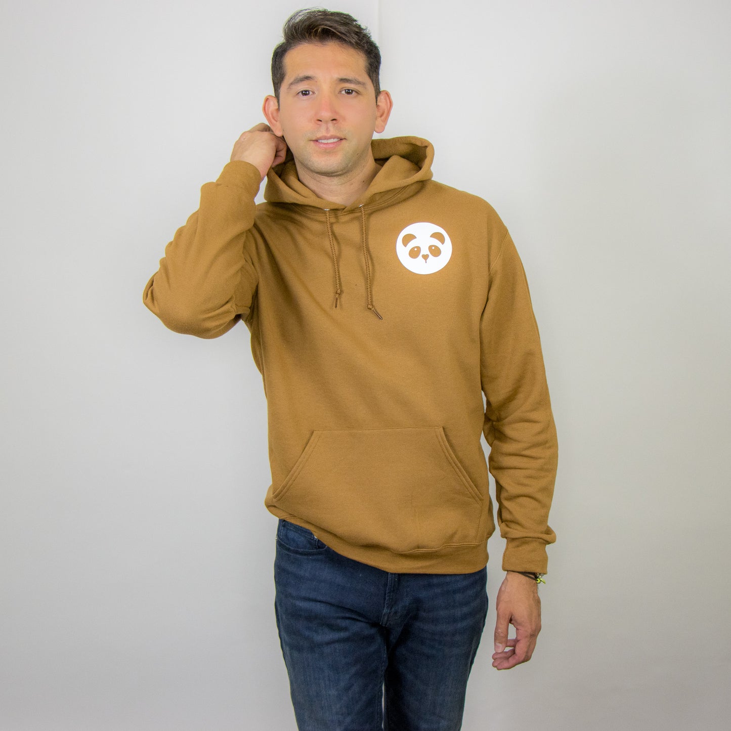 Brown Team Panda Hoodie w/ pocket