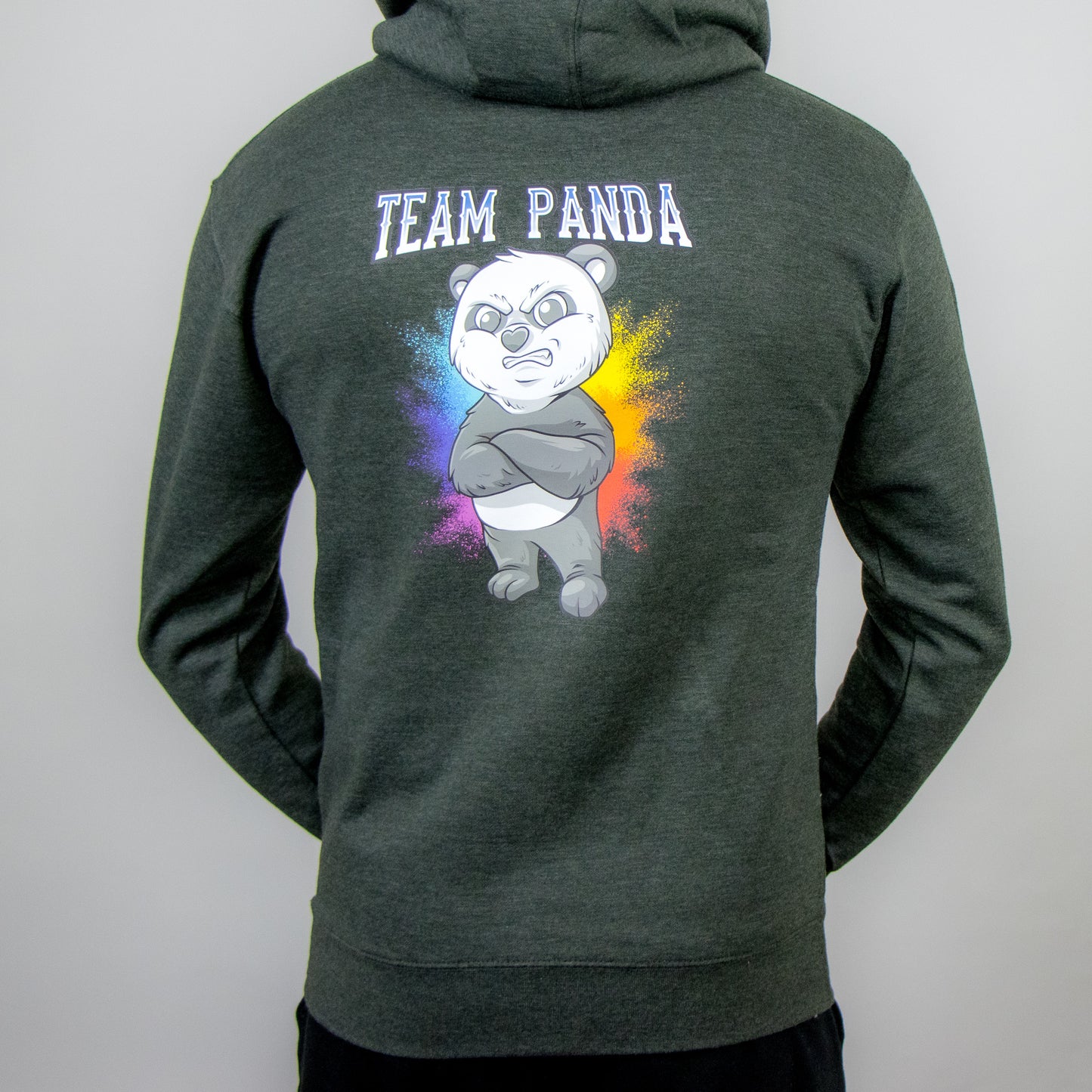 New Team Panda Hoodie (Dark Heather Grey)