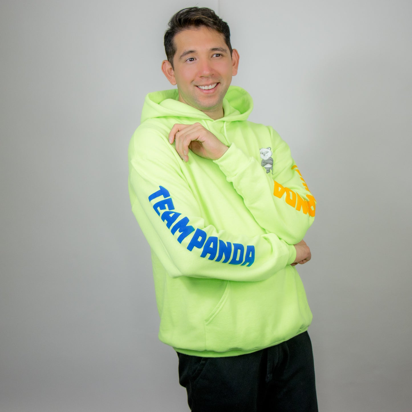 Special Edition Team Panda Pullover Hoodie (Neon Green) From the New Fall Panda Collection