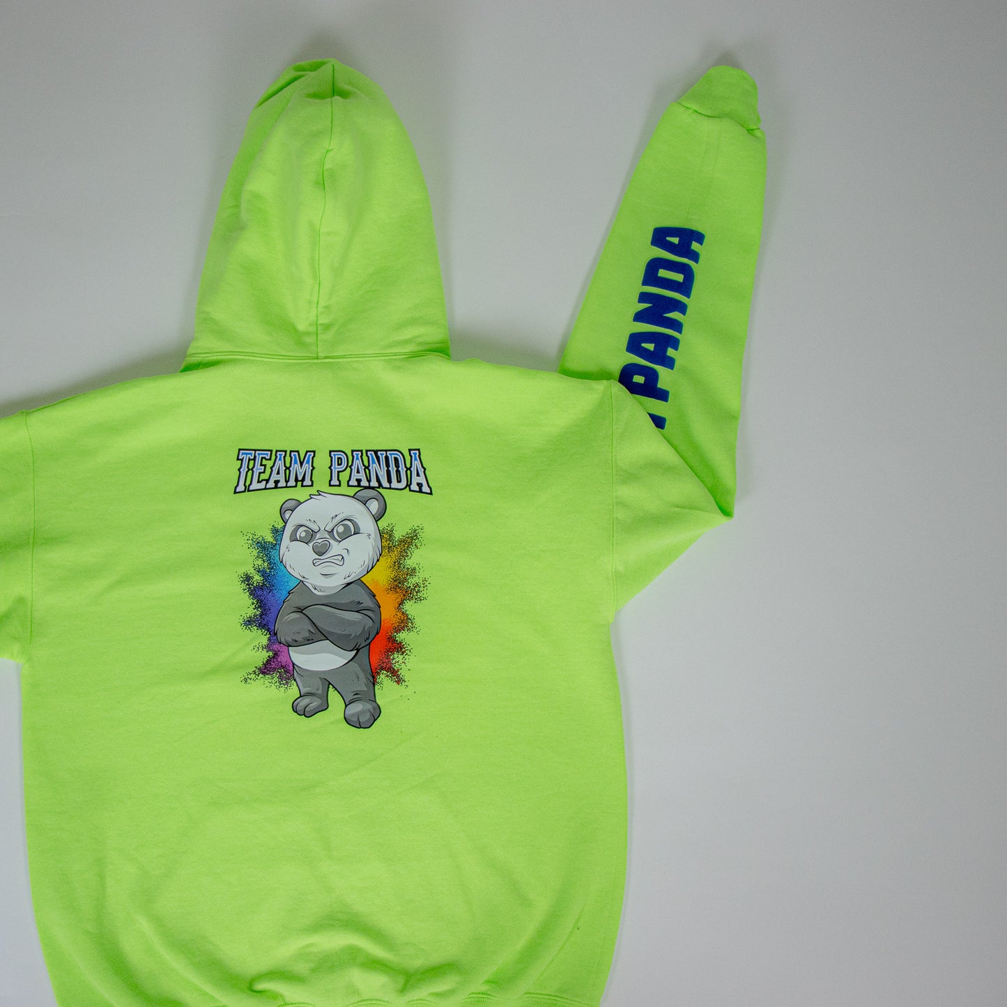 Special Edition Team Panda Pullover Hoodie (Neon Green) From the New Fall Panda Collection