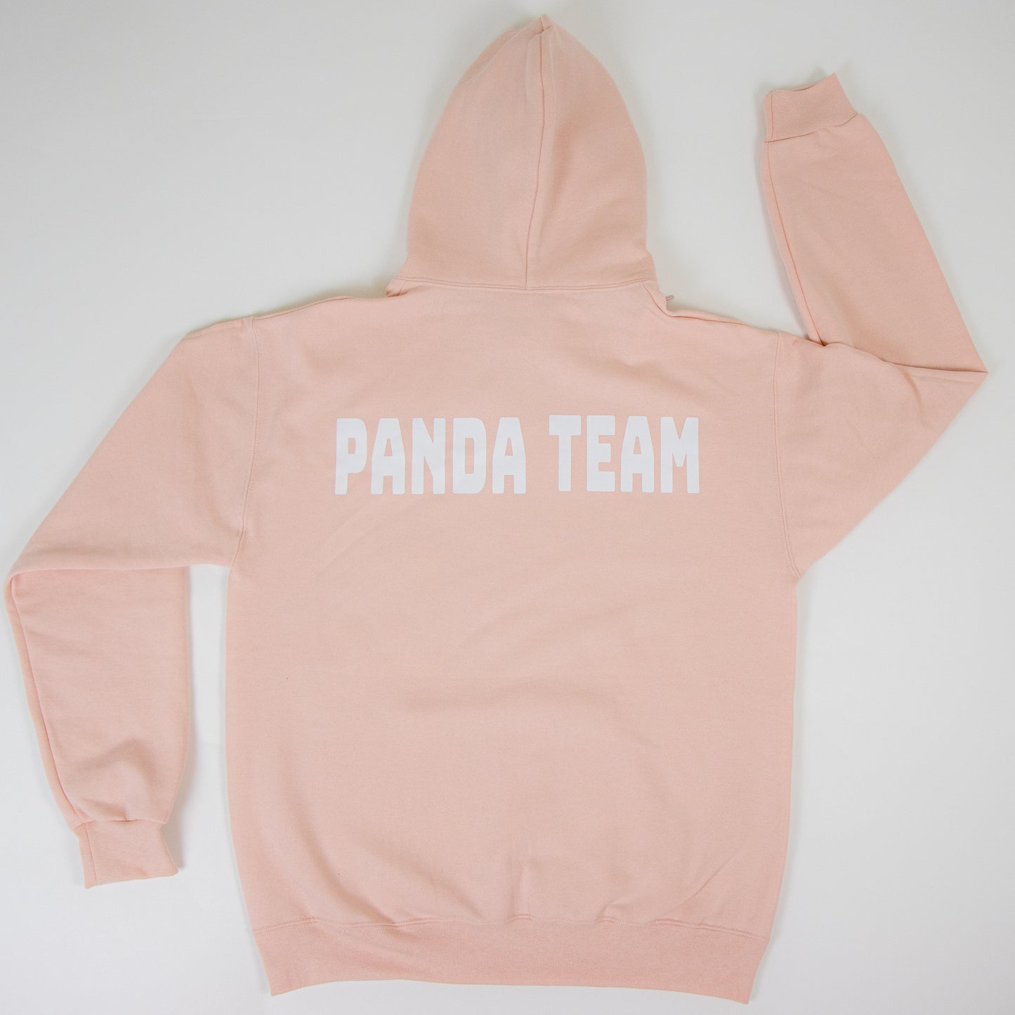 3D Puff Tired Panda Logo Hoodie (Light Rose Gold)