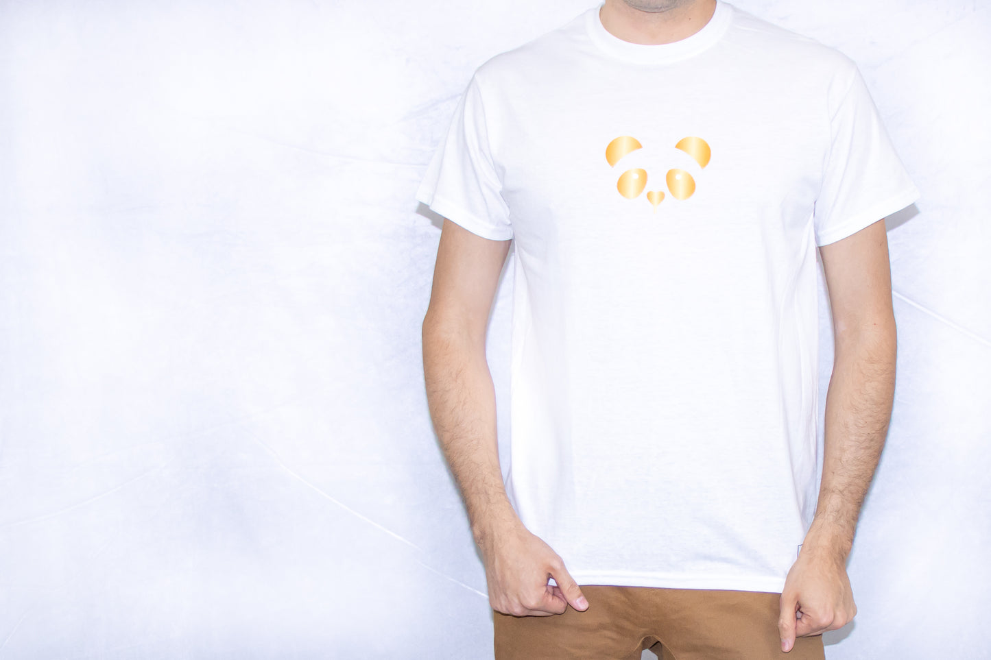 Gold Panda Short sleeve t-shirt (White)