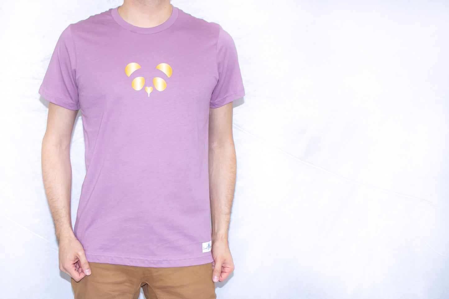 Gold Panda Short sleeve t-shirt (Orchid)