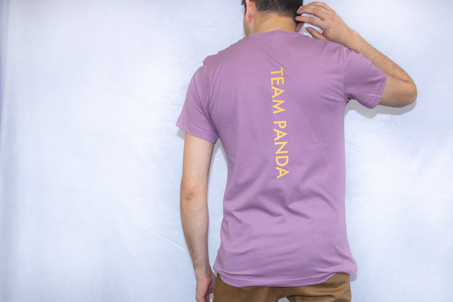 Gold Panda Short sleeve t-shirt (Orchid)