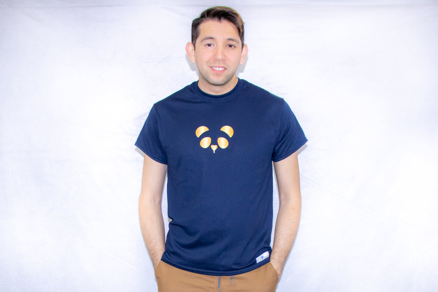 Gold Panda Short sleeve t-shirt (Navy Blue)