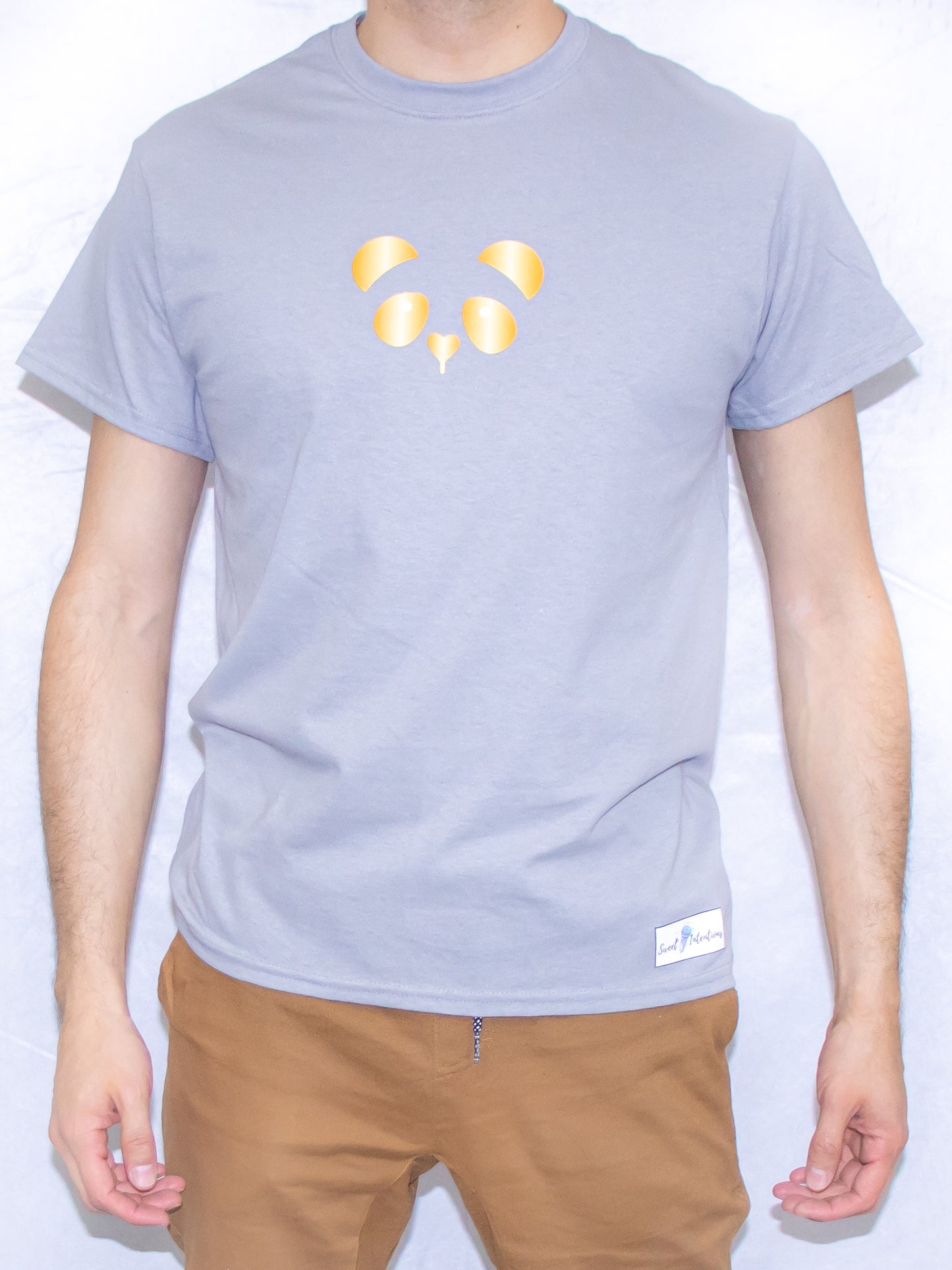 Gold Panda Short sleeve t-shirt (Gray)