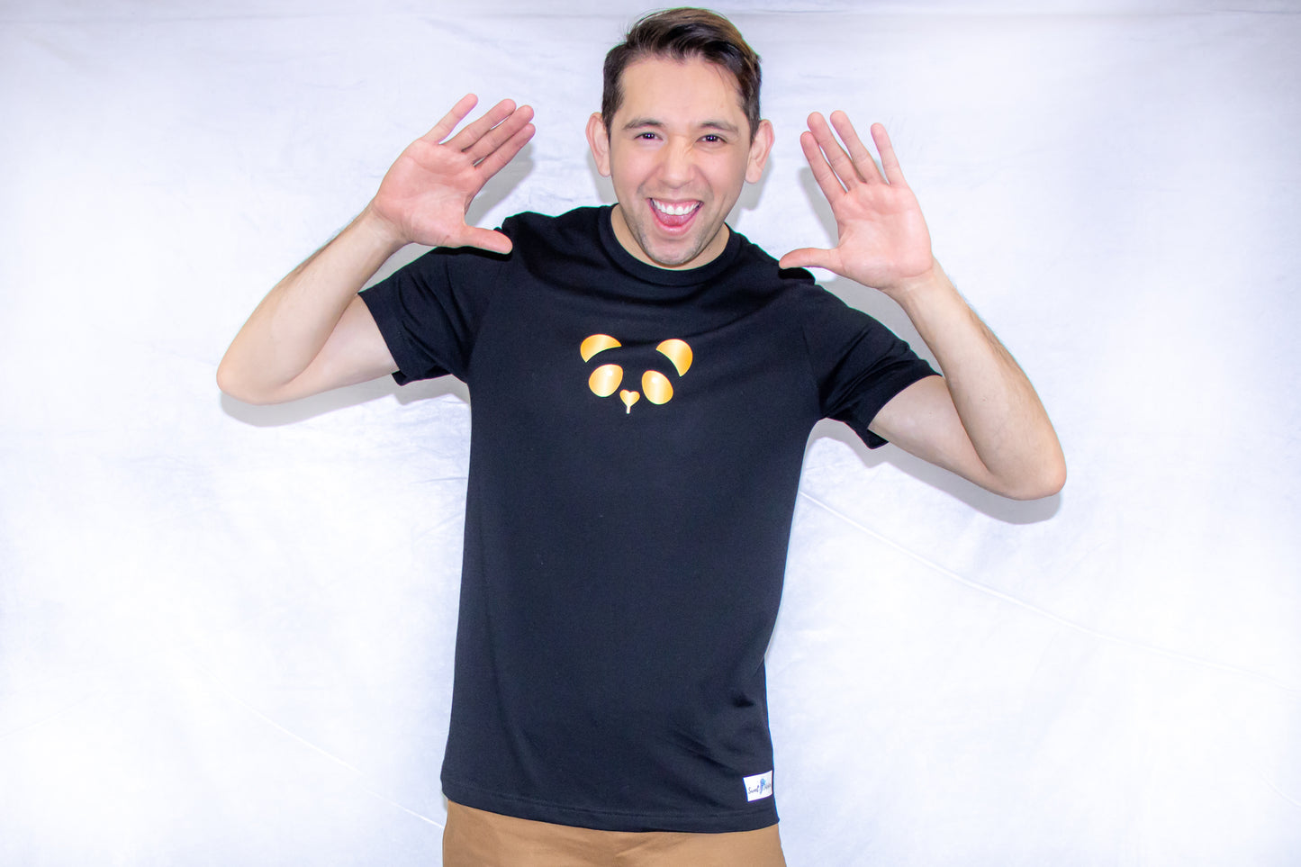 Gold Panda Short sleeve t-shirt (Black)