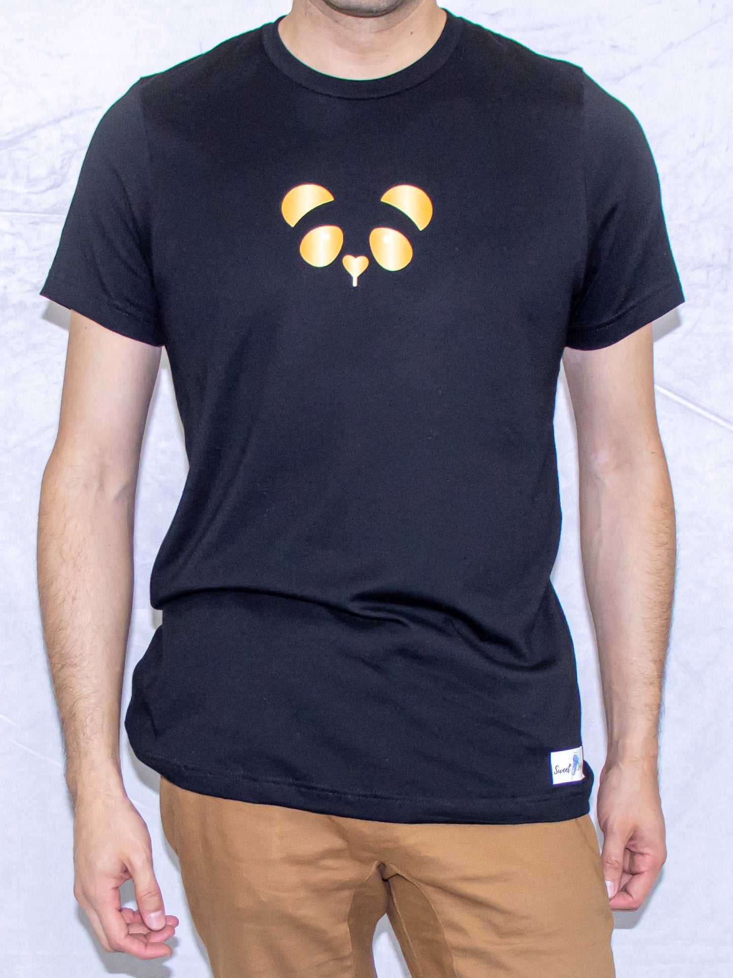 Gold Panda Short sleeve t-shirt (Black)