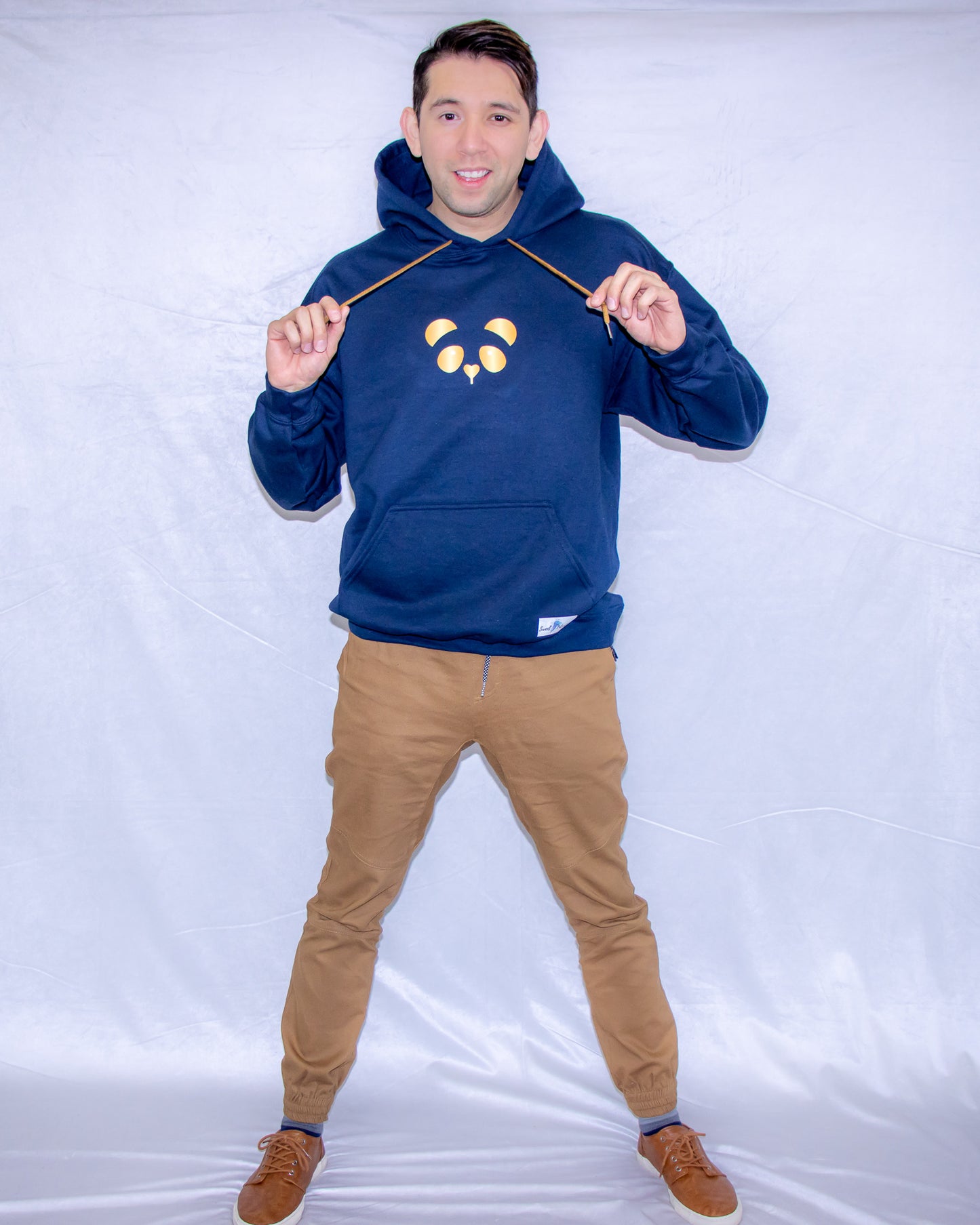 Gold Panda Hoodie (Navy Blue)