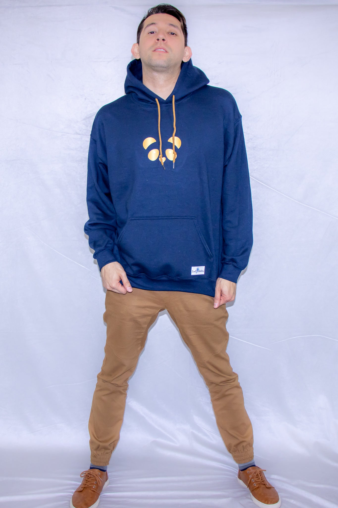 Gold Panda Hoodie (Navy Blue)