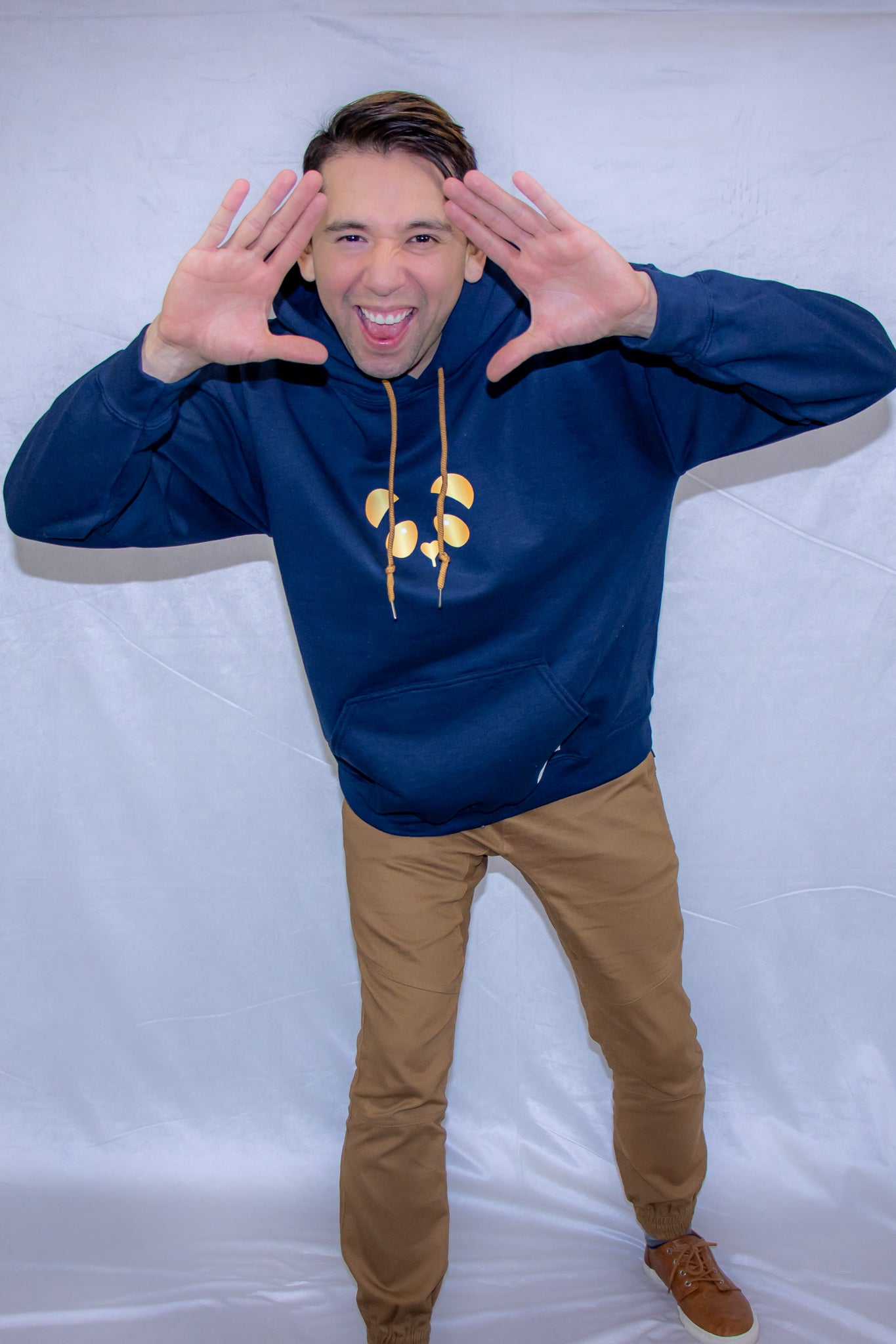 Gold Panda Hoodie (Navy Blue)