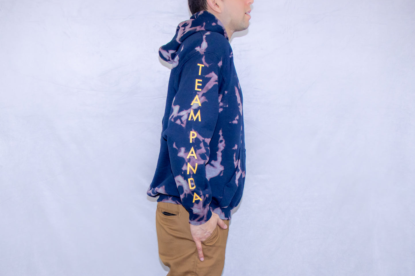 Gold Panda Tie Dye Hoodie (Navy Blue)