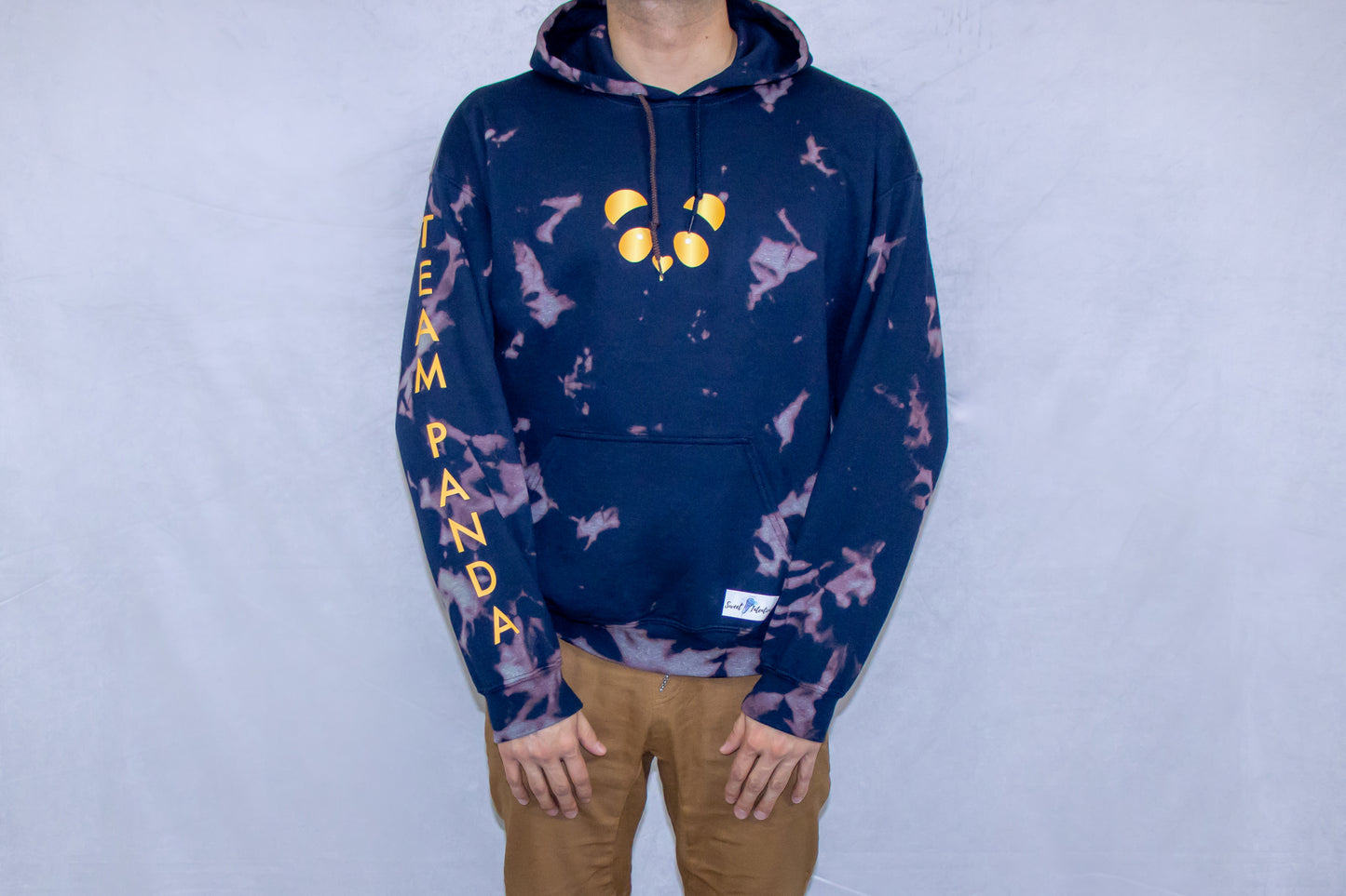 Gold Panda Tie Dye Hoodie (Navy Blue)