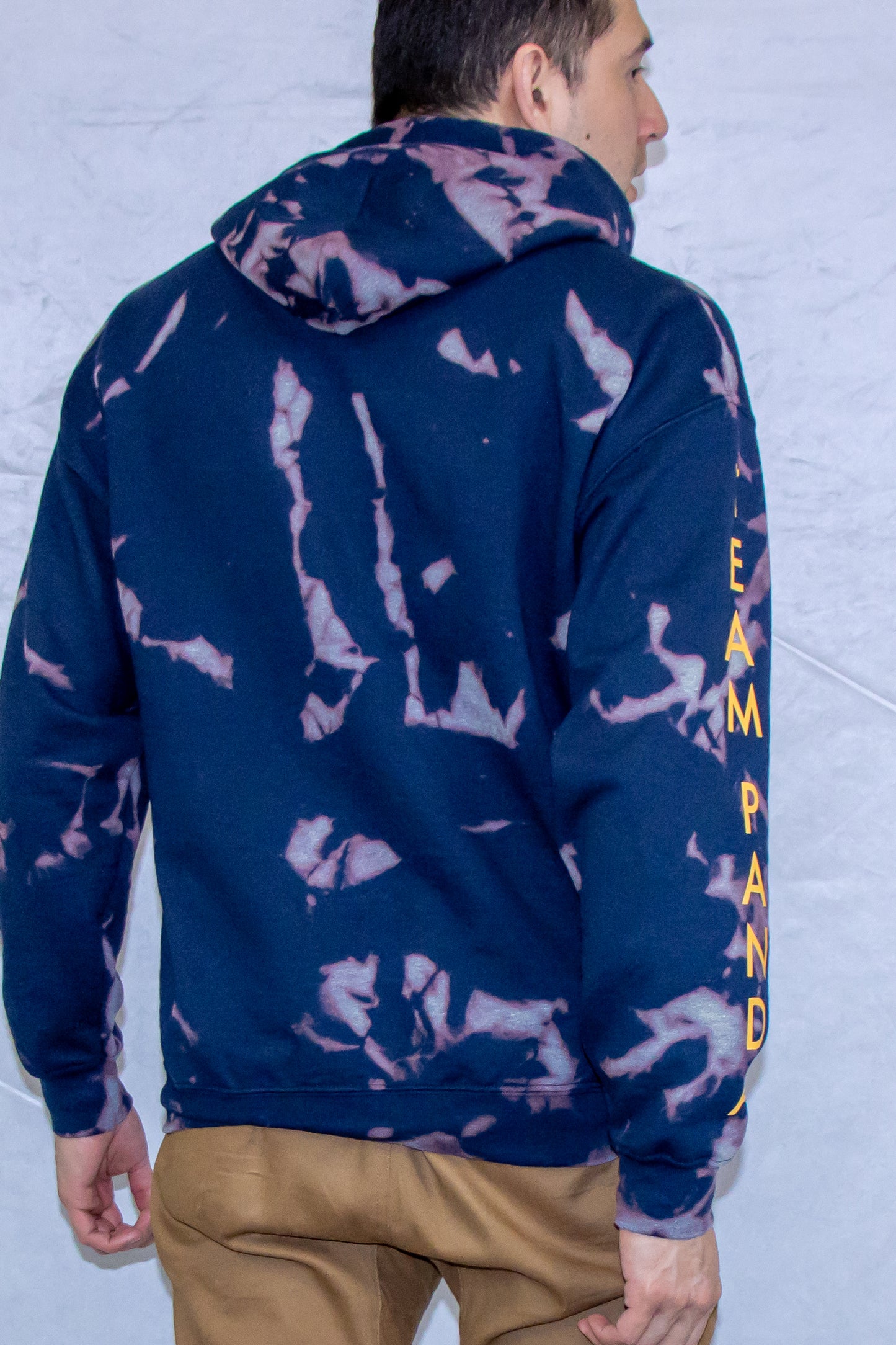 Gold Panda Tie Dye Hoodie (Navy Blue)