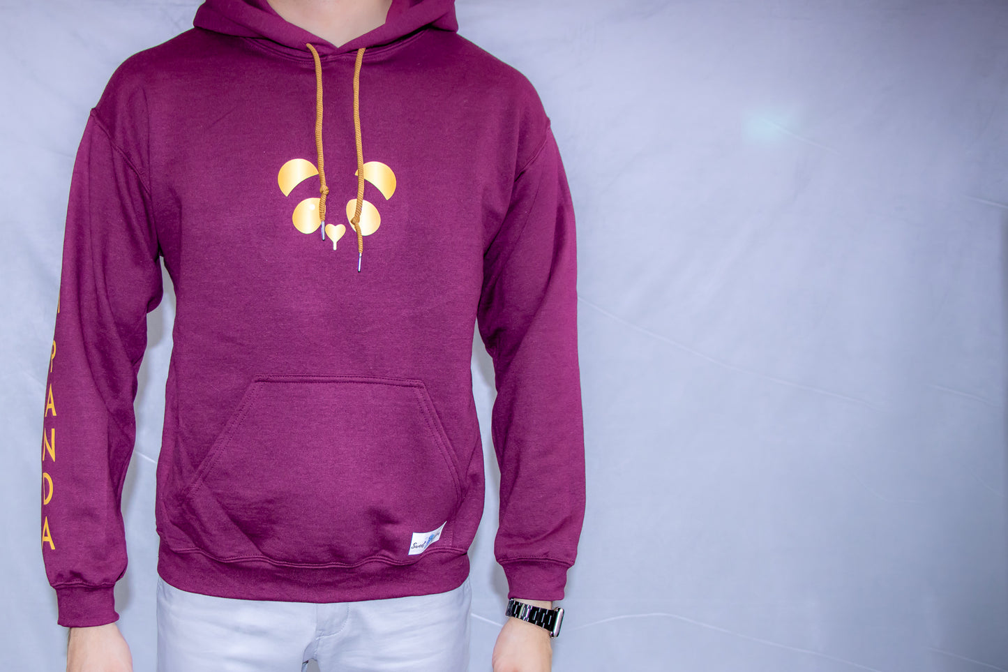 Gold Panda Hoodie (Maroon)