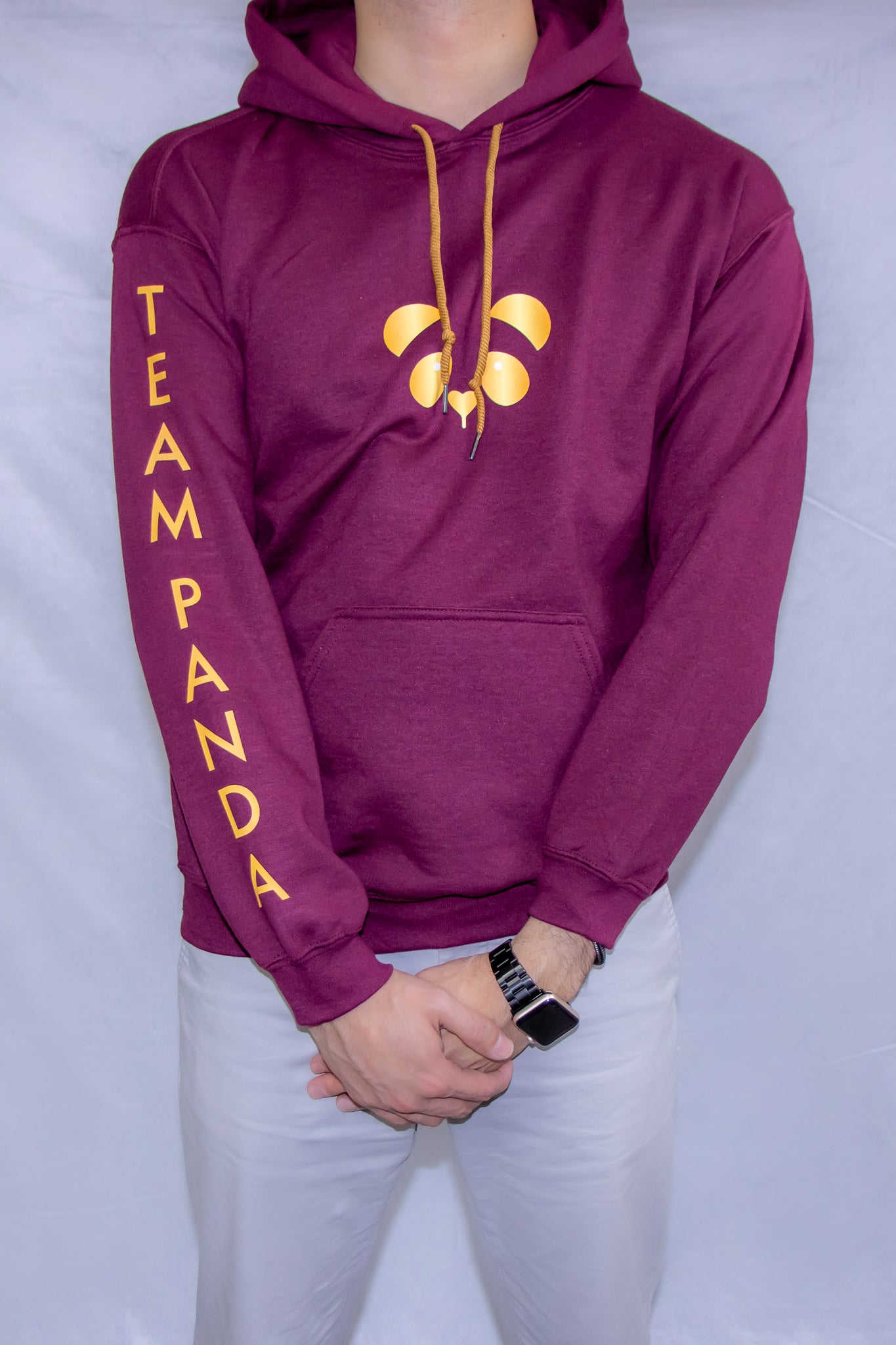 Gold Panda Hoodie (Maroon)