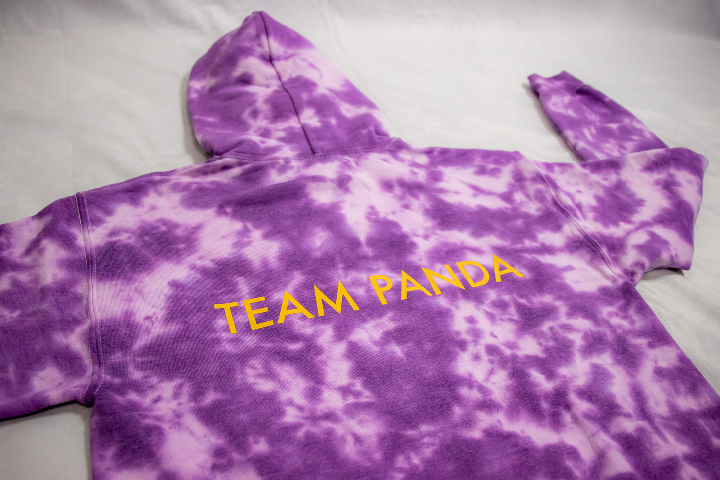 Gold Panda Tie Dye Hoodie (Purple/Light Pink)