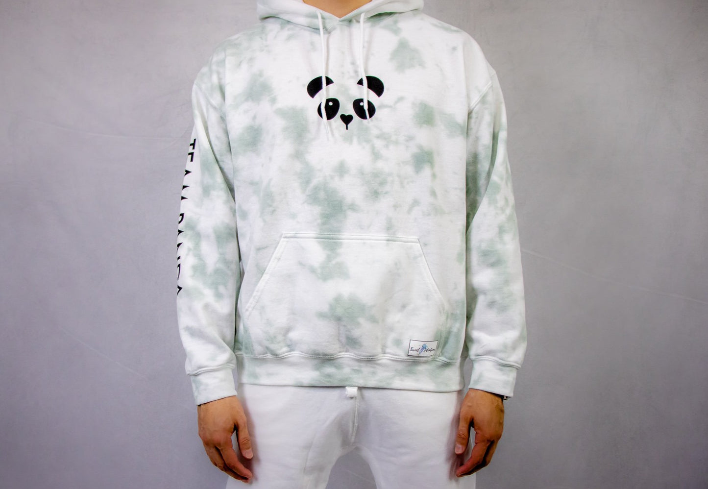 Panda Tie Dye Hoodie (Sage Green)