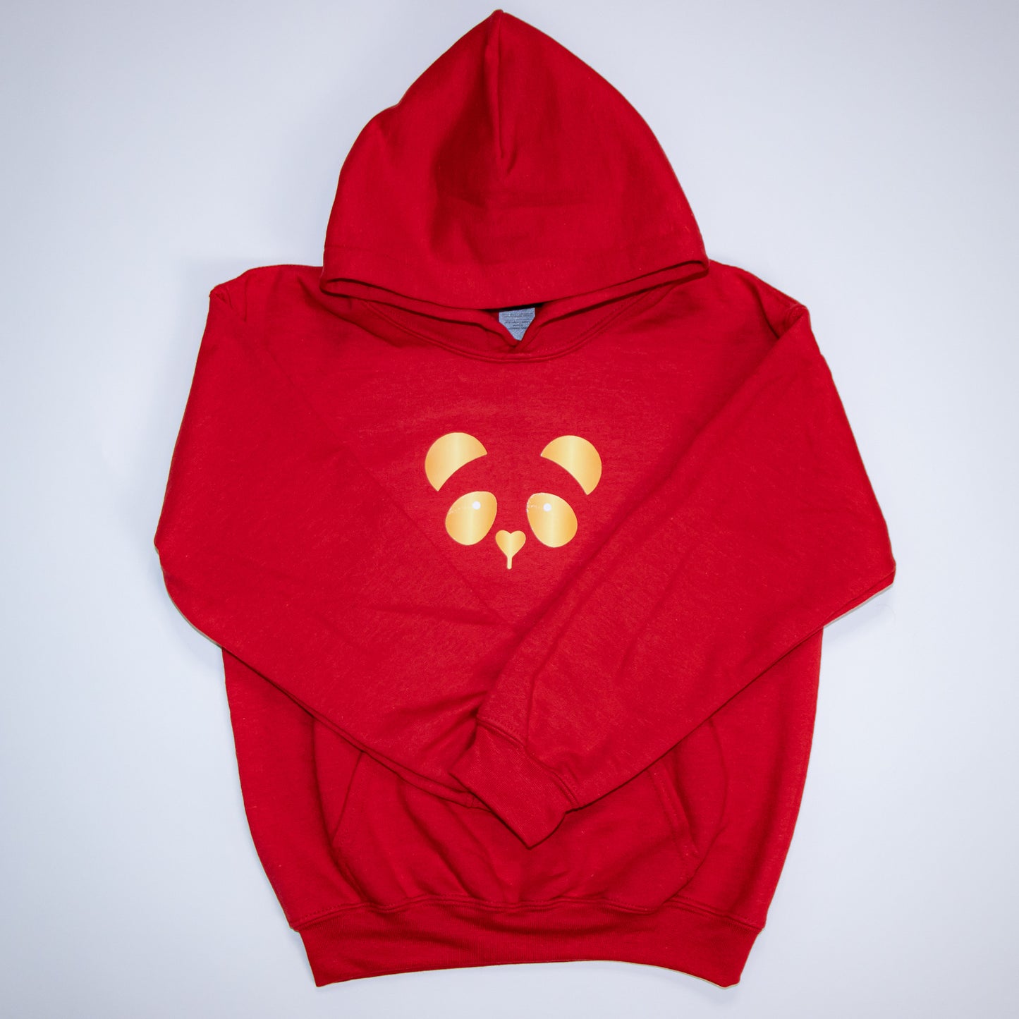 Gold Panda Hoodie-Youth Size (Red)