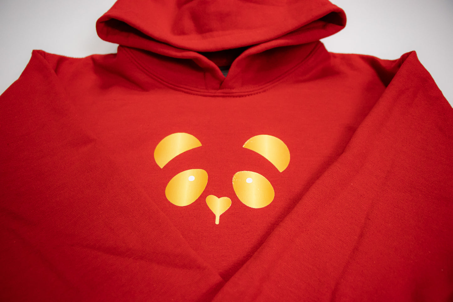 Gold Panda Hoodie-Youth Size (Red)