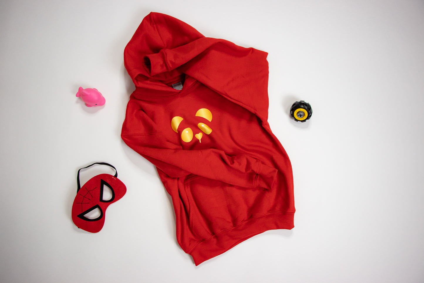 Gold Panda Hoodie-Youth Size (Red)