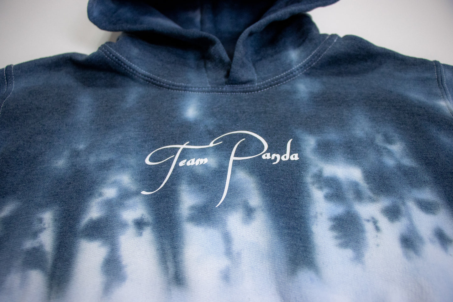 Team Panda Tie Dye Hoodie-Youth Size (Navy, Rose Pink, Sky Blue)