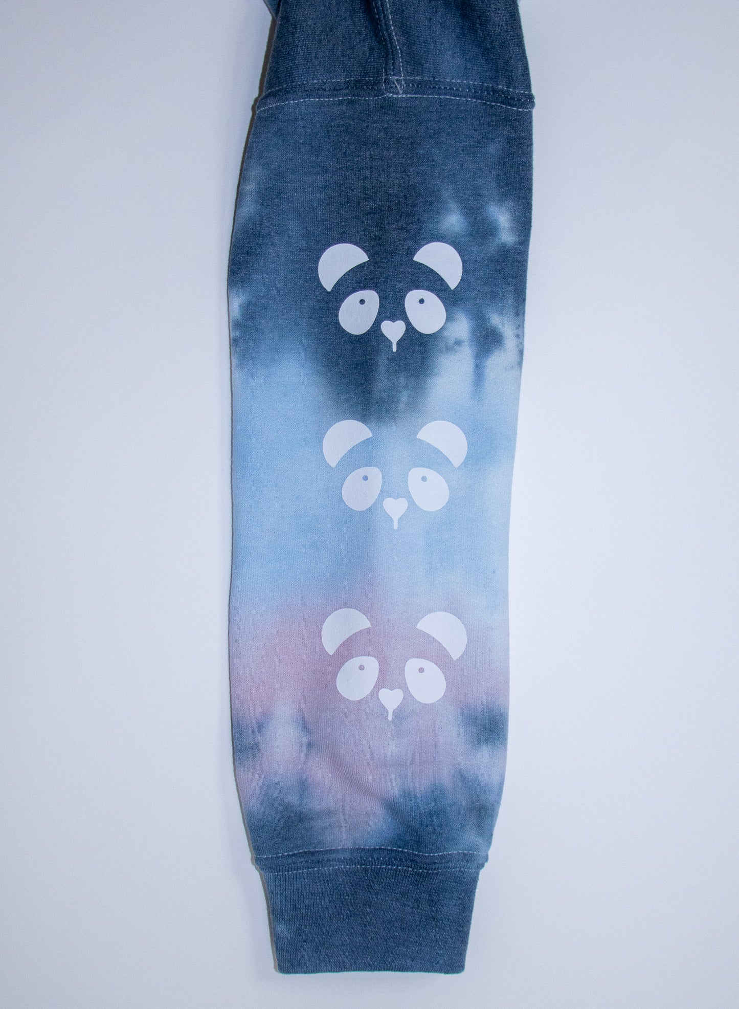 Team Panda Tie Dye Hoodie-Youth Size (Navy, Rose Pink, Sky Blue)