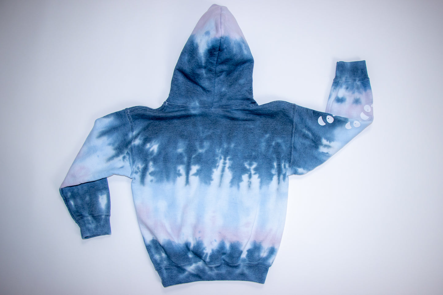 Team Panda Tie Dye Hoodie-Youth Size (Navy, Rose Pink, Sky Blue)