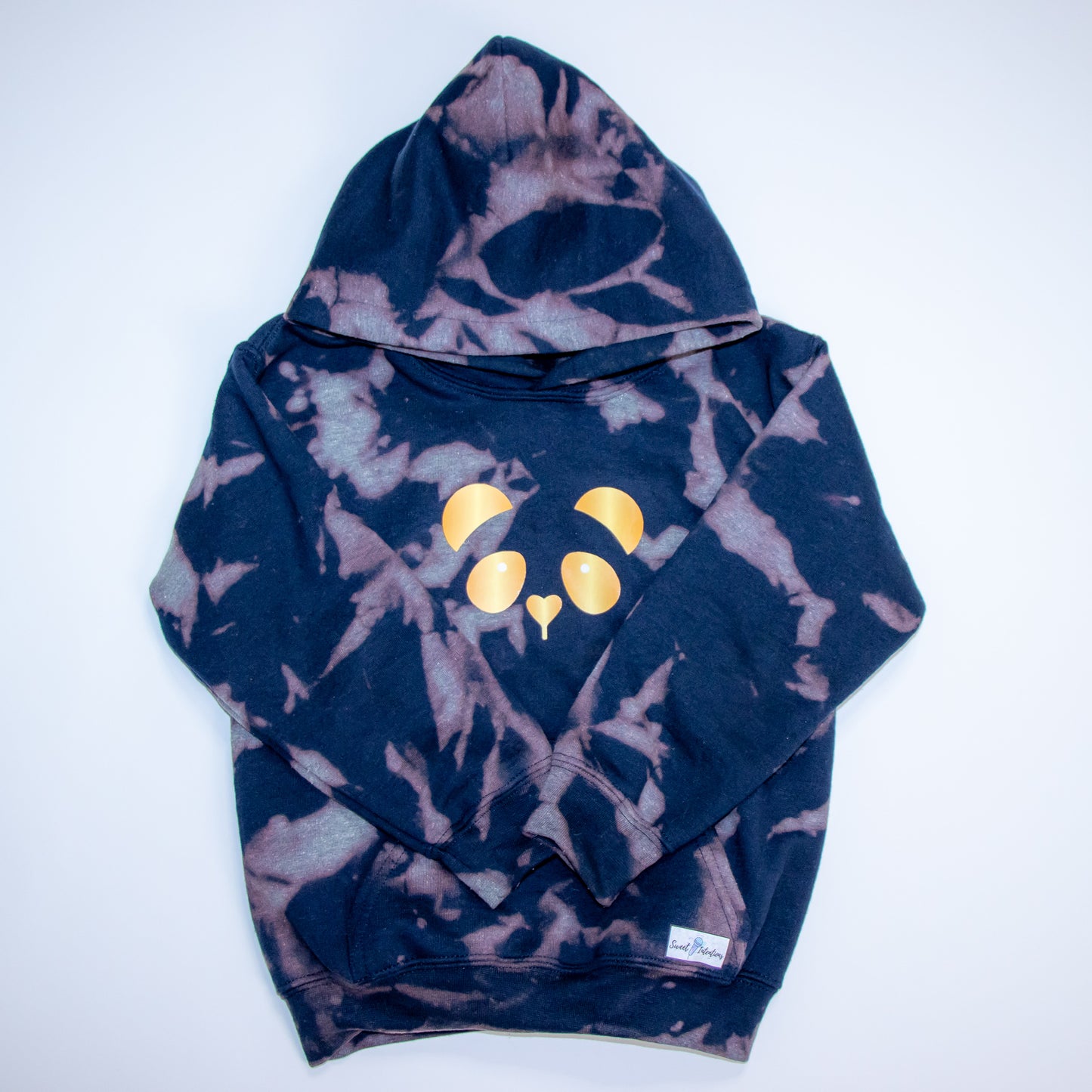 Gold Panda Tie Dye Hoodie-Youth (Navy Blue)