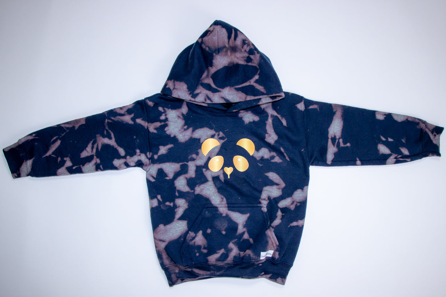 Gold Panda Tie Dye Hoodie-Youth (Navy Blue)