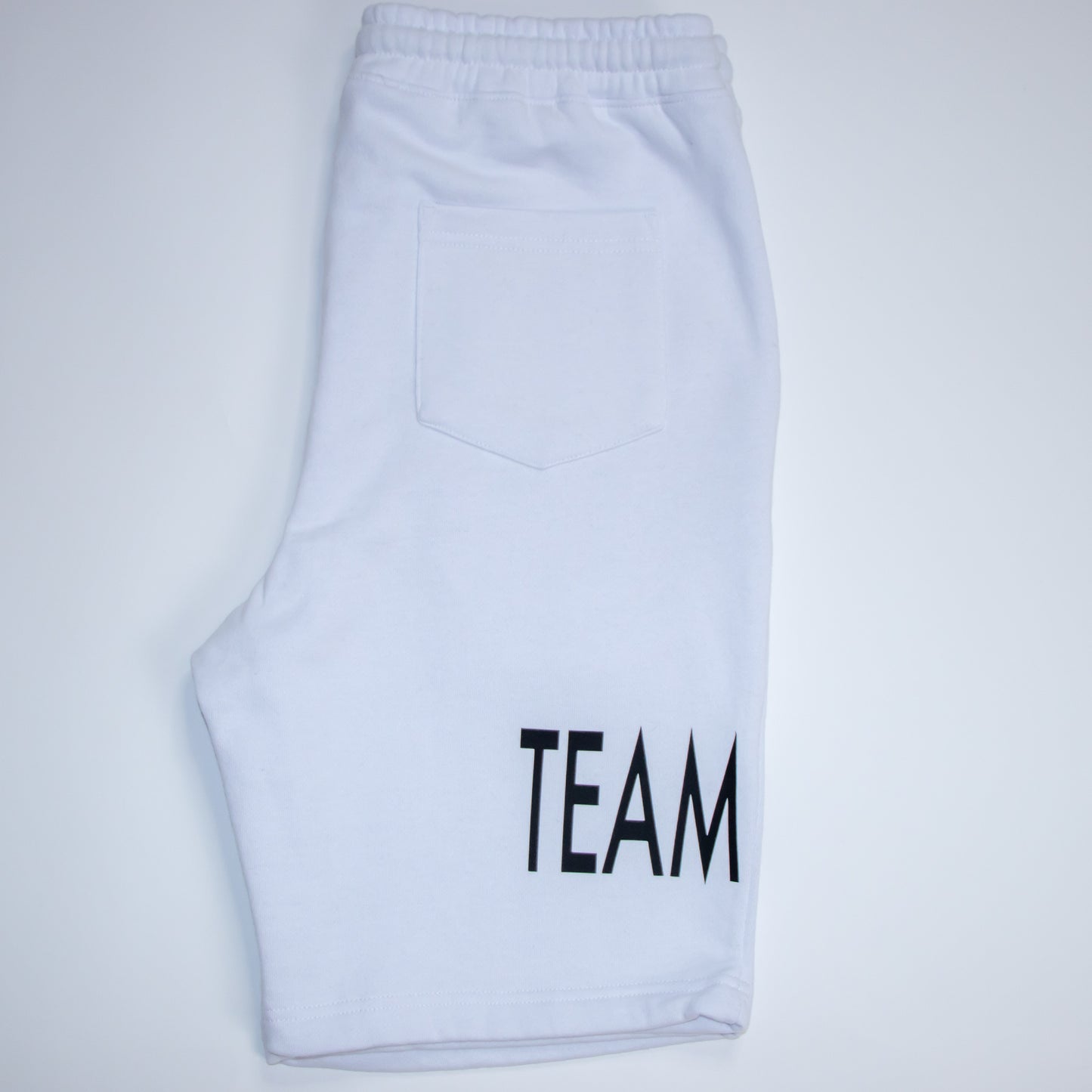 Team Panda Shorts (White w/ Black Logo)