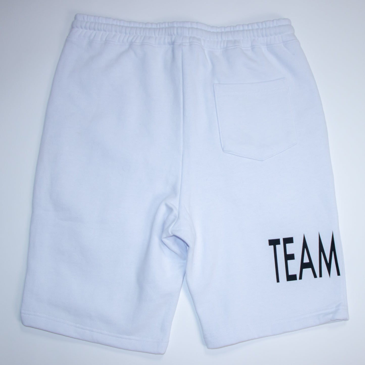 Team Panda Shorts (White w/ Black Logo)