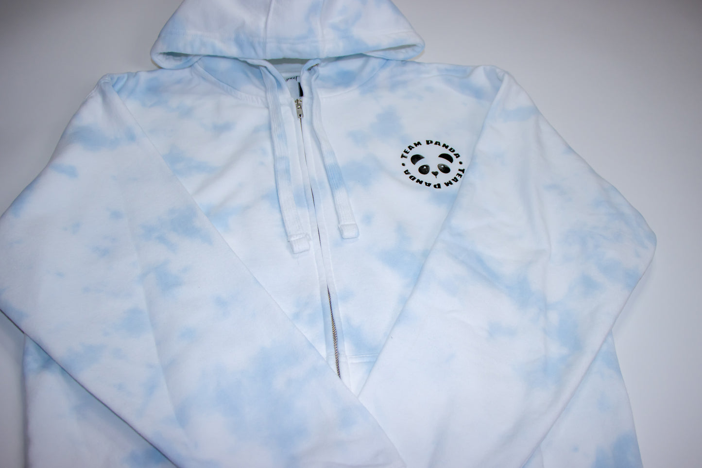 Tie Dye full Zipper Hoodie (SKY BLUE, WHITE)