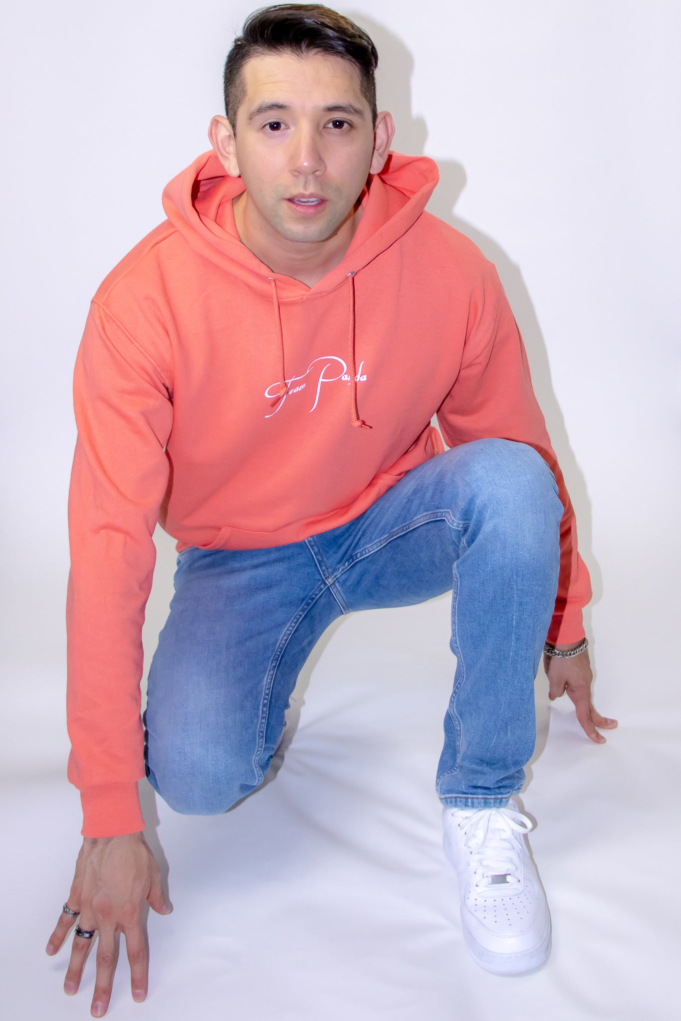 Team Panda Logo Hoodie (Sunset Coral)