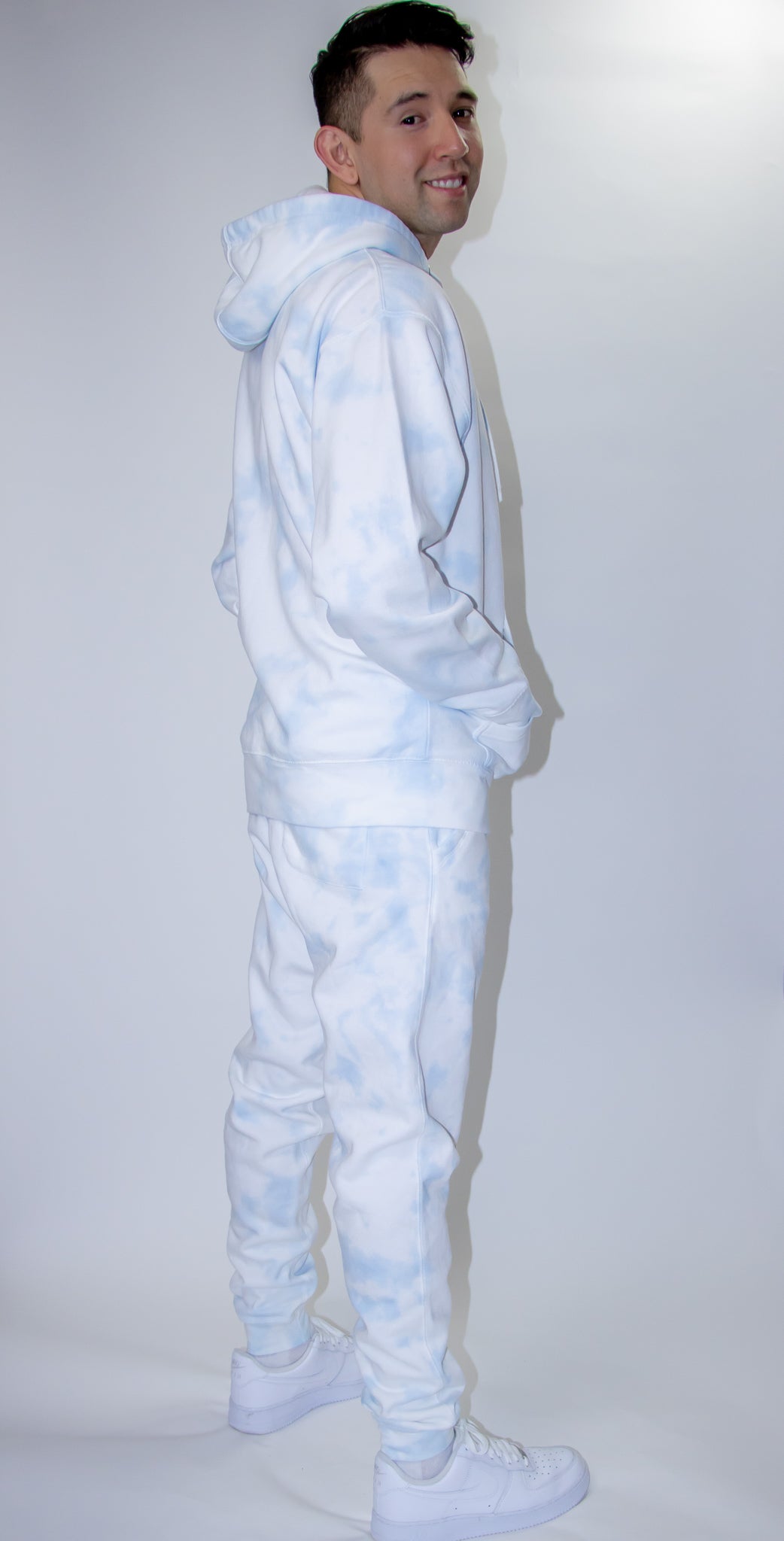 Tie Dye Sweat Pant Joggers (SKY BLUE, WHITE)