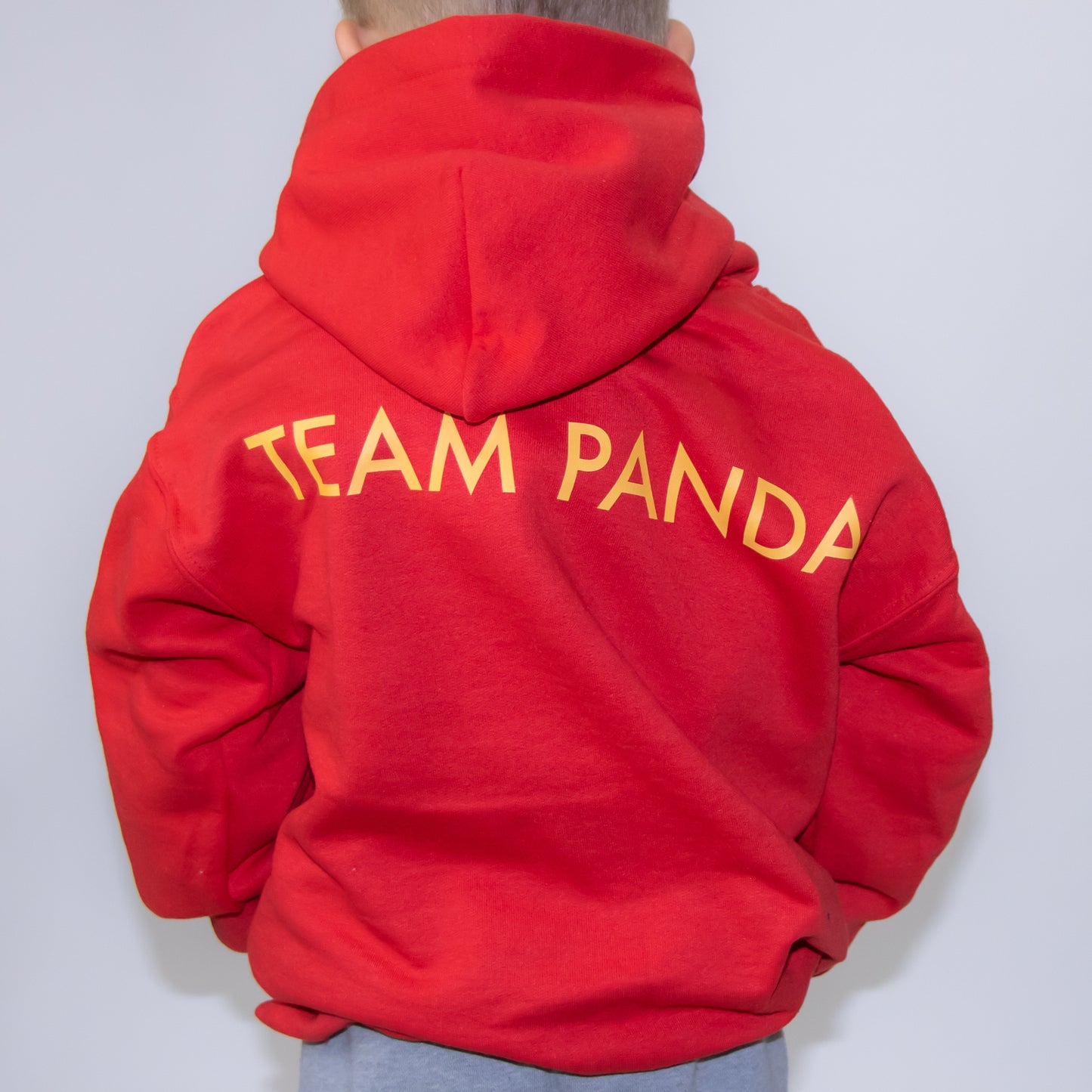 Gold Panda Hoodie-Youth Size (Red)