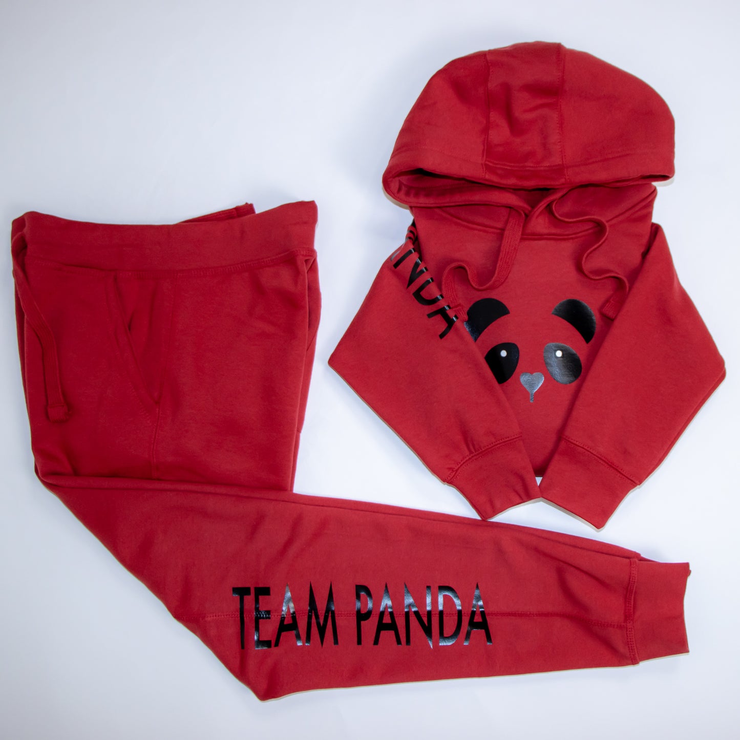 Team Panda Sweat Pant Joggers (Red/Black)