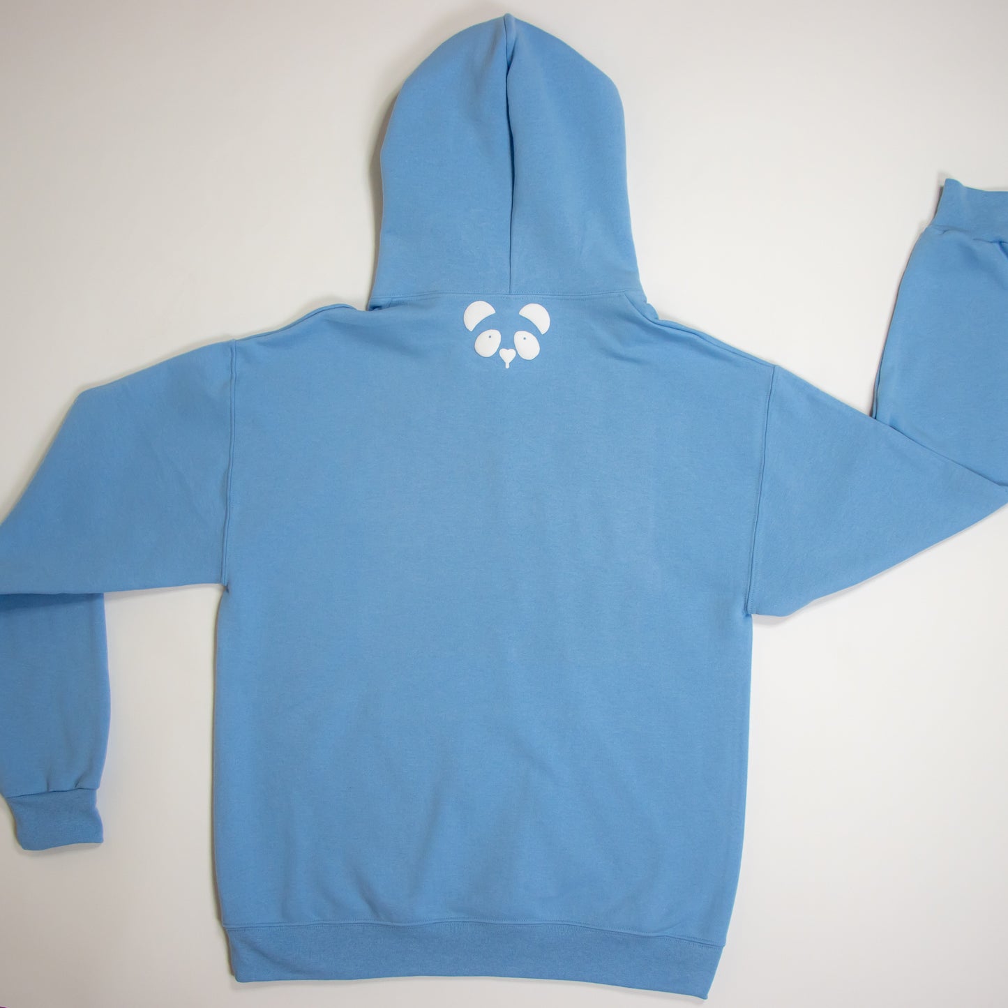 3D Puff Team Panda Logo Hoodie (Light Blue)