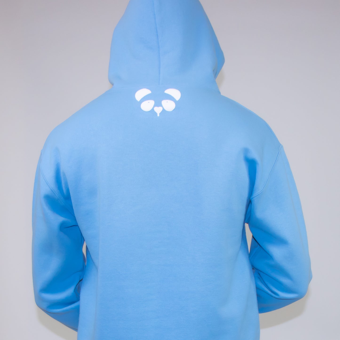 3D Puff Team Panda Logo Hoodie (Light Blue)