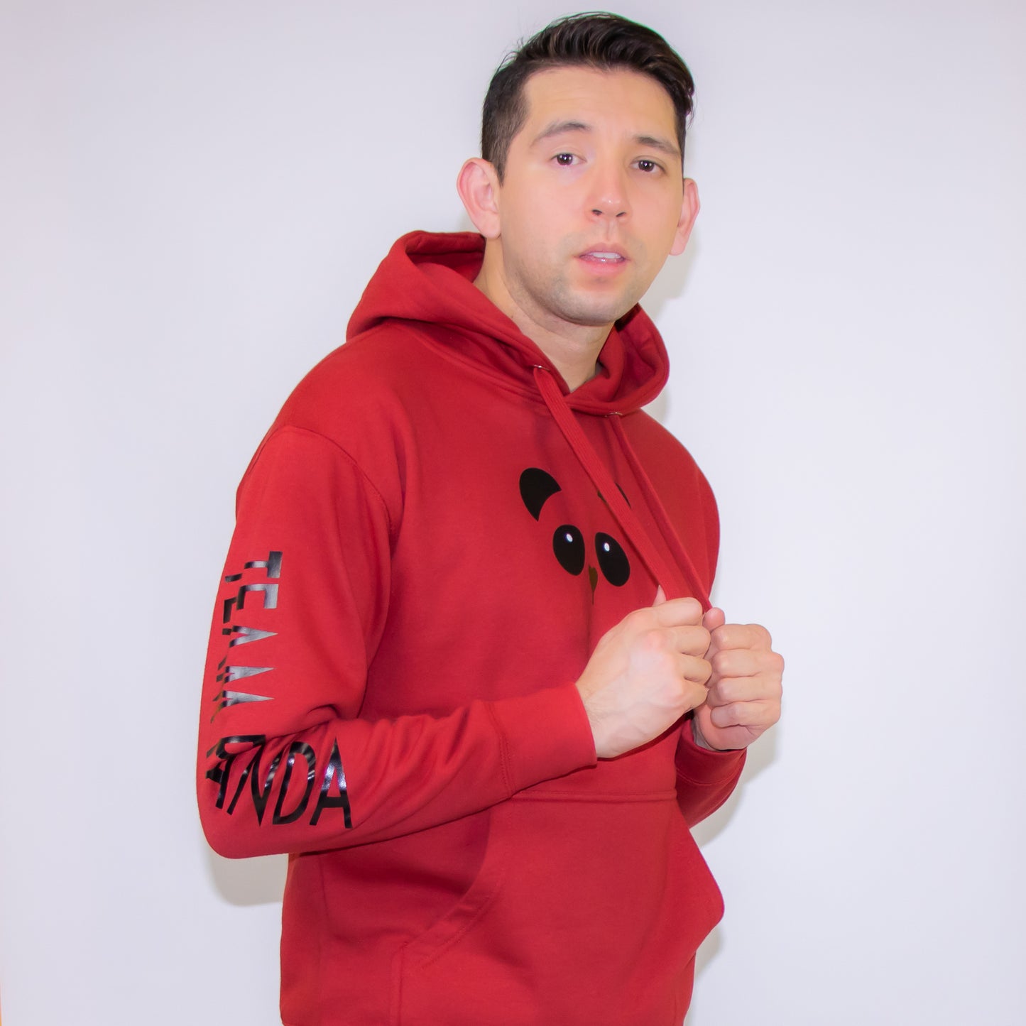 Team Panda Hoodie (Red/Black)