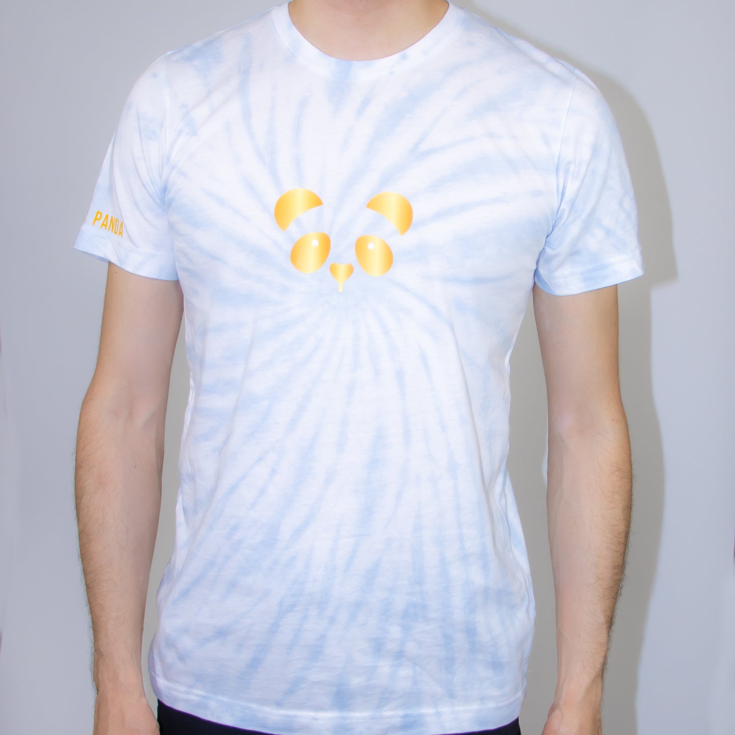 Tie-Dye Team Panda Logo T-Shirt (Sky Blue)