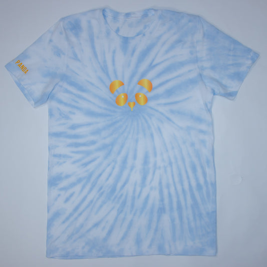 Tie-Dye Team Panda Logo T-Shirt (Sky Blue)