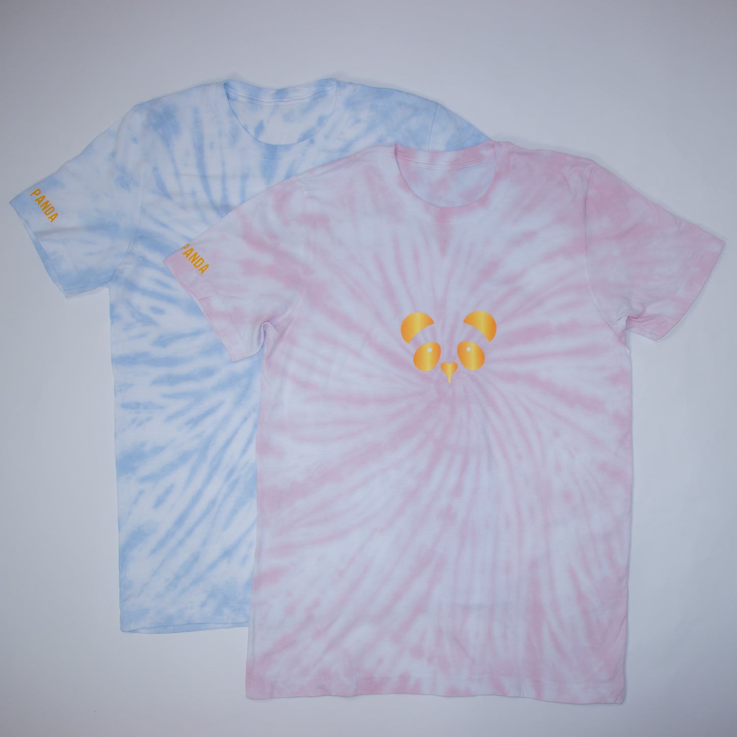 Tie-Dye Team Panda Logo T-Shirt (Rose Pink)