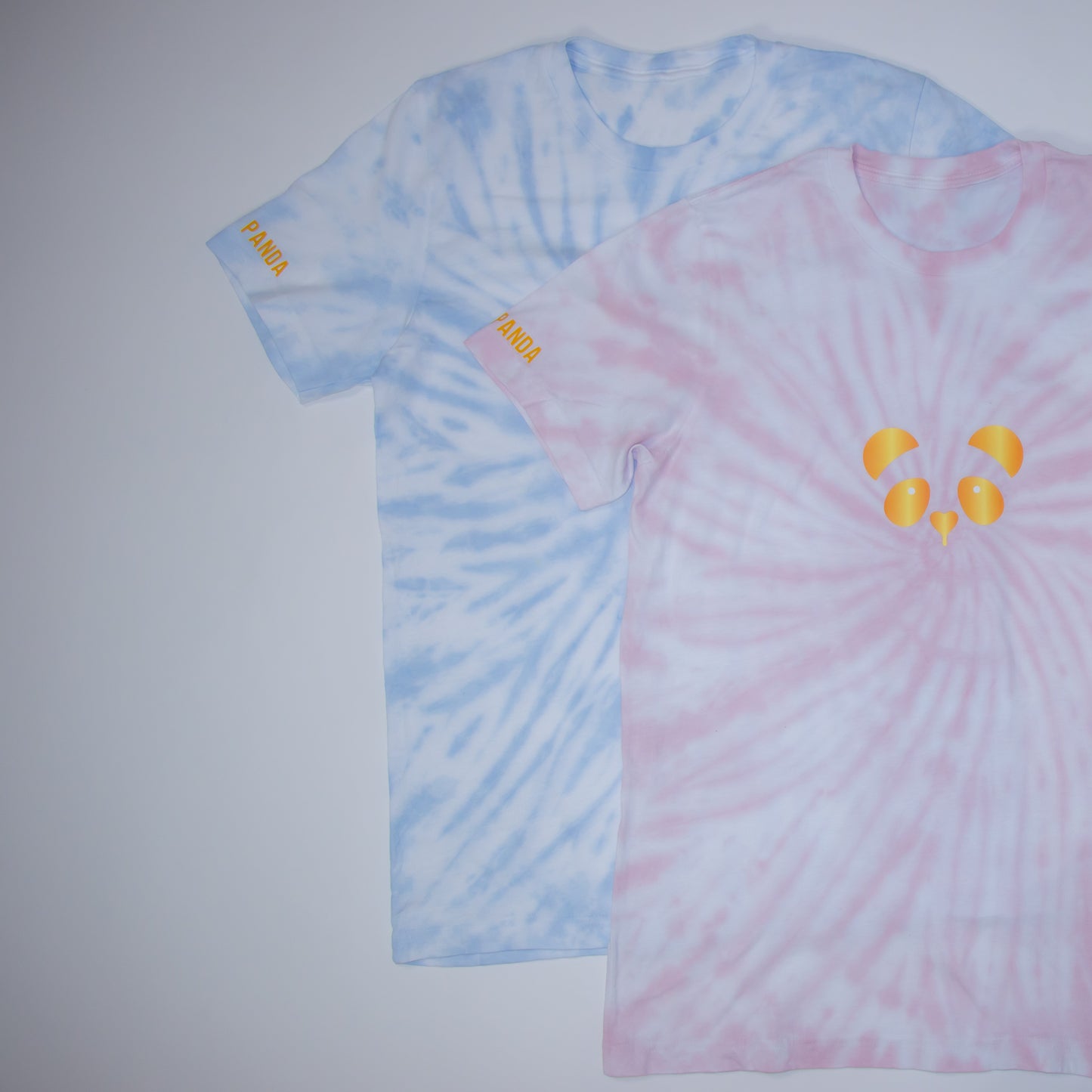 Tie-Dye Team Panda Logo T-Shirt (Rose Pink)